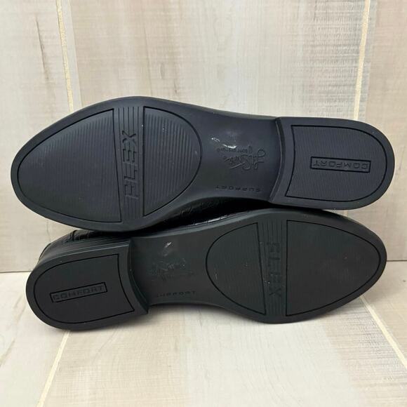 LifeStride Soft System Black Faux Croc Embossed Loafers Women’s Size 8M - Picture 11 of 11